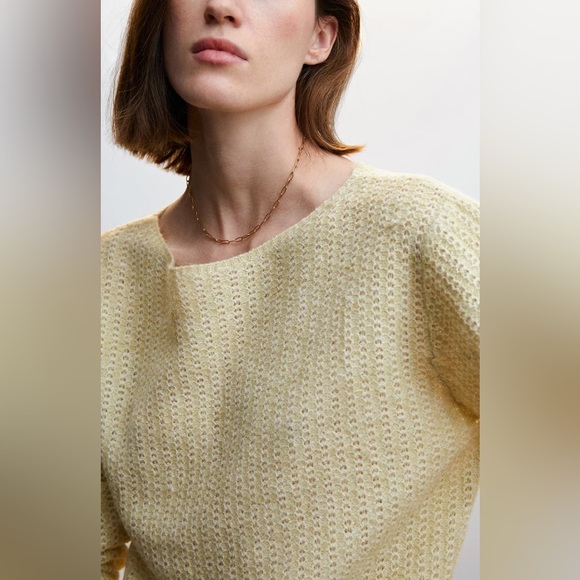 Mango Open Stitch Boat Neck Sweater - Picture 3 of 5